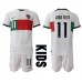 Billige Portugal Joao Felix #11 Bortetrøye Barn VM 2022 Kortermet (+ korte bukser)